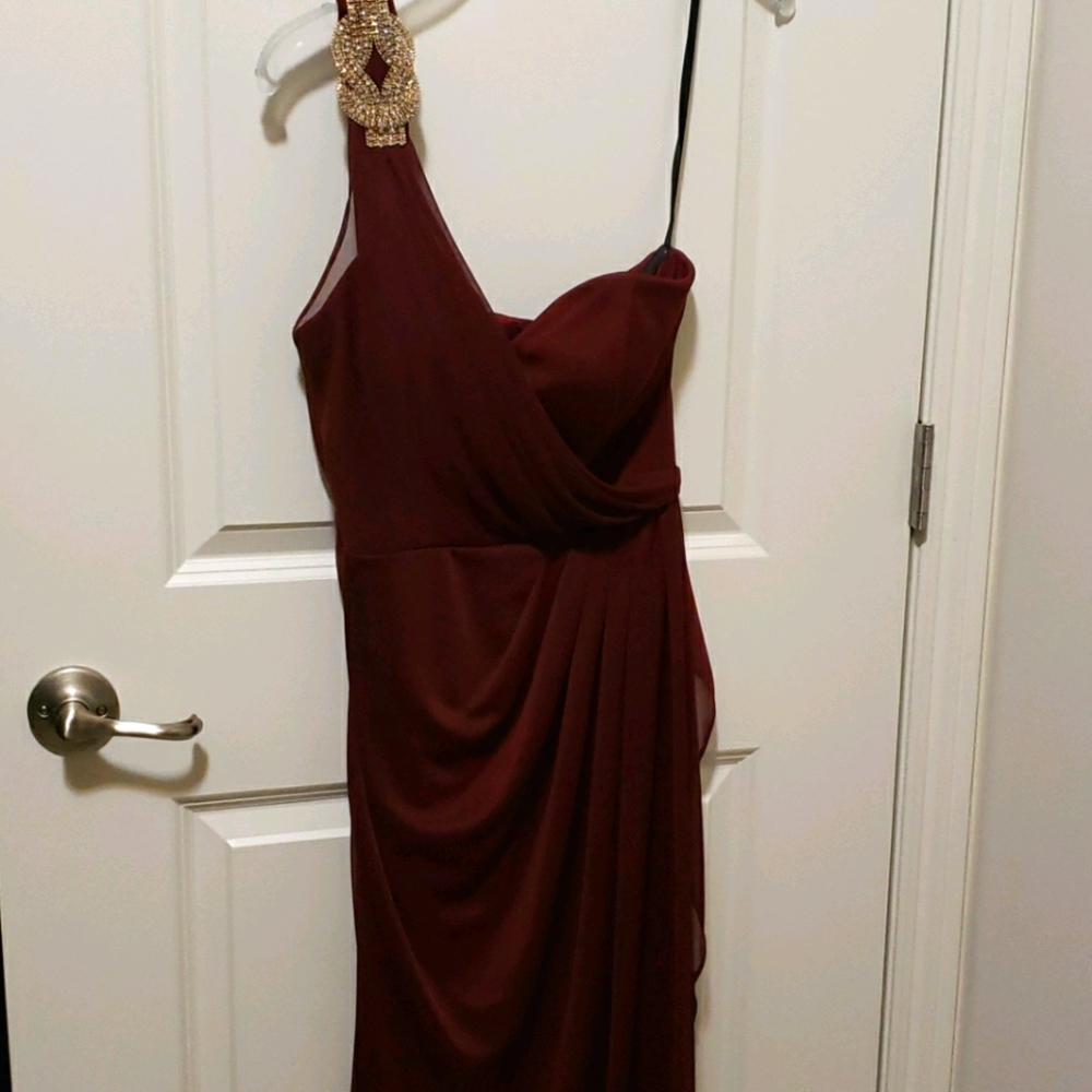 Long Burgundy Evening Dress